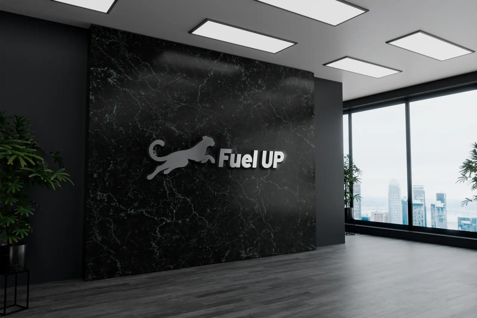 Escritório com a marca Fuel Up